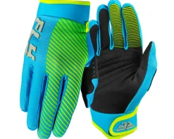 Fly Racing Clothing Accessories|Summer Essentials|Youth F-16 Gloves (Blue/Hi-Vis) (Youth XS)