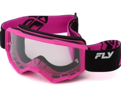 Fly Racing Sunglasses & Goggles|Youth & Kids|Youth Focus Goggle (Black/Pink) (Clear Lens)