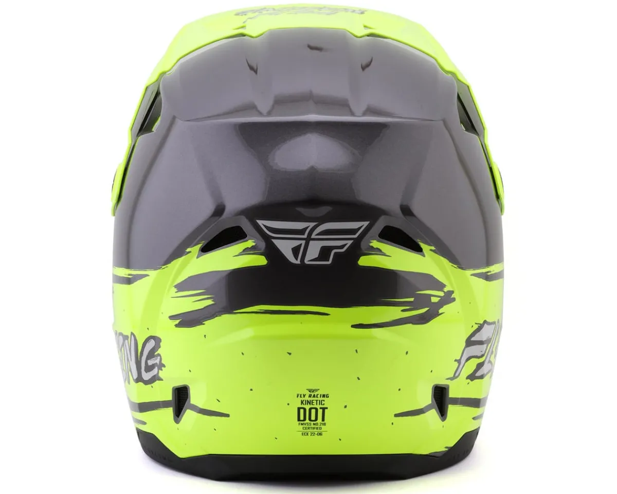 Fly Racing Helmets|Helmets|Youth Kinetic Surge Helmet (Grey/Hi-Vis) (Youth S)