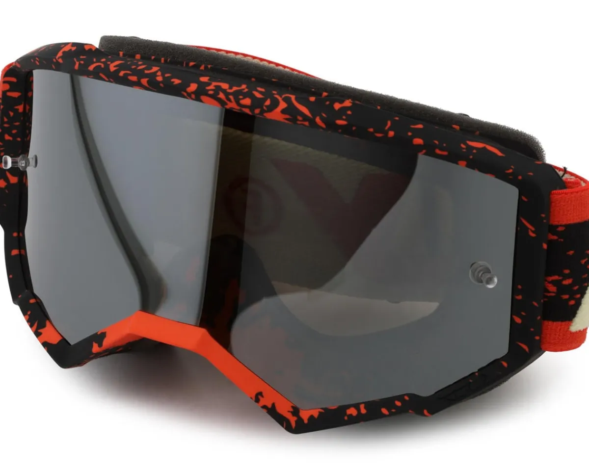 Fly Racing Sunglasses & Goggles|Youth Zone Goggles (Black/Red/Cream) (Silver Mirror/Smoke Lens)
