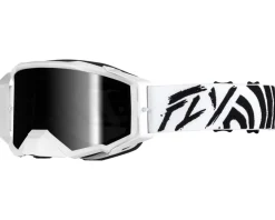 Fly Racing Sunglasses & Goggles|Zone Elite Goggles (Black/White) (Black Mirror/Smoke Lens)