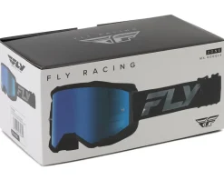 Fly Racing Clothing Sale|Sunglasses & Goggles|Zone Goggles (Black/Black) (Sky Blue Mirror/Smoke Lens)