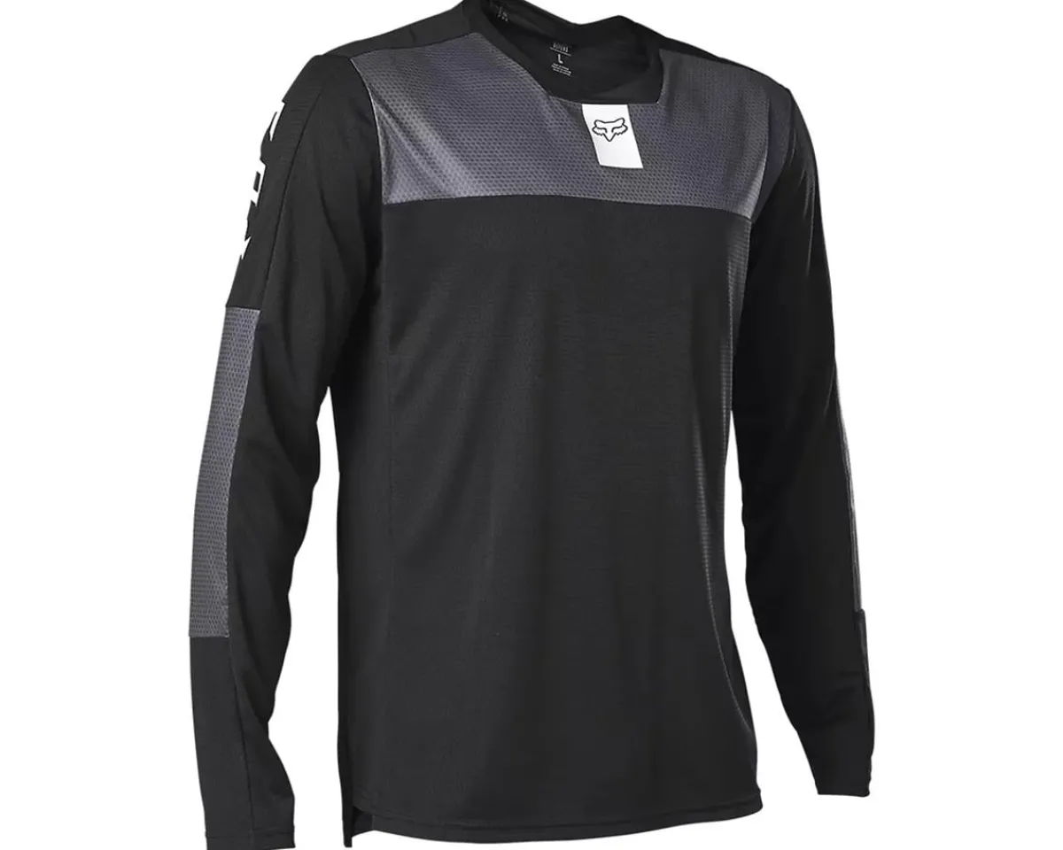 Fox Racing Clothing Sale|Jerseys|Defend Long Sleeve Jersey (Fox Head Black) (S)