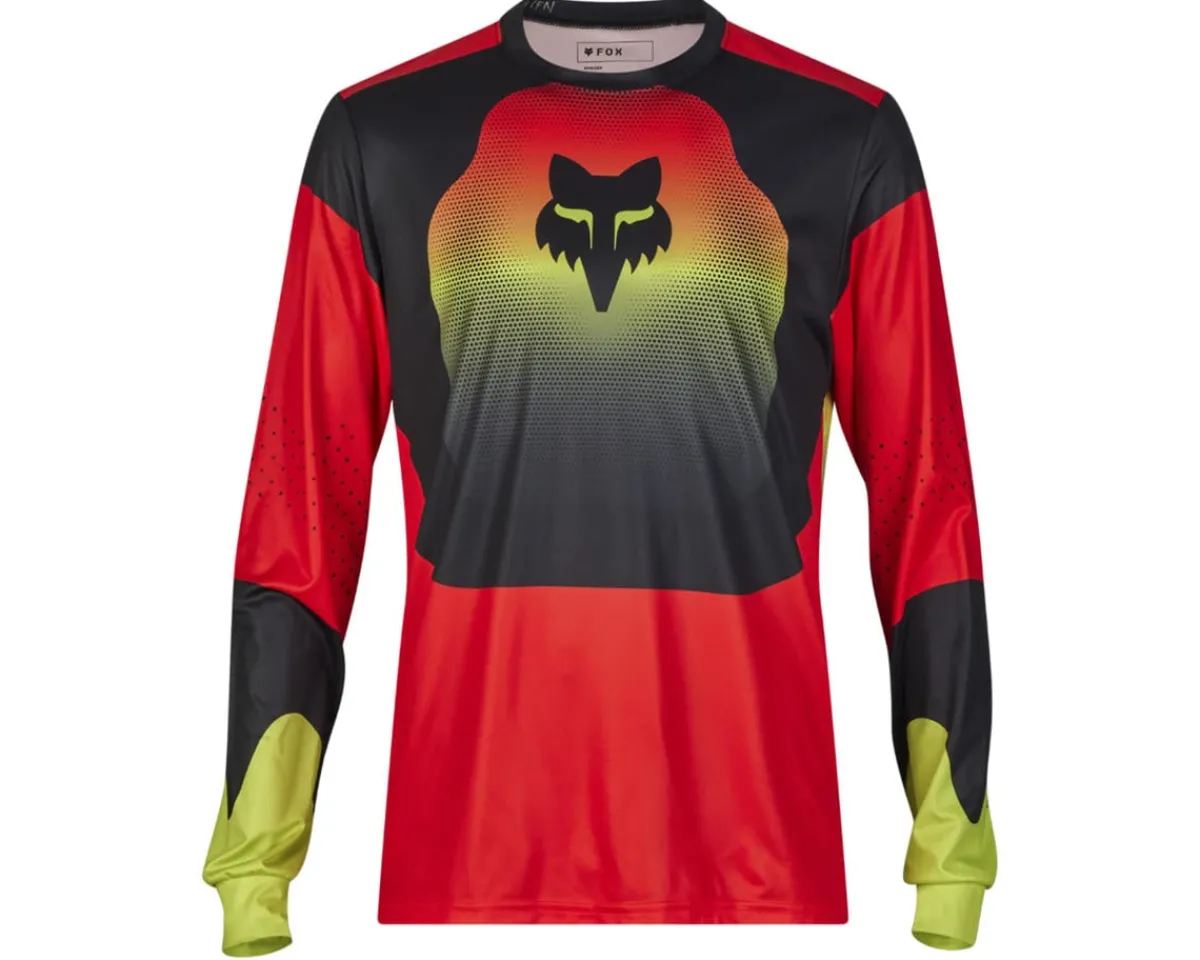 Fox Racing Jerseys|Ranger Revise Long Sleeve Jersey (Red/Yellow) (S)