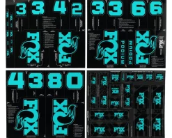 Fox Suspension Suspension|All Mountain Fork and Shock Decal Kit (Turquoise)