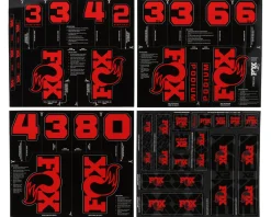 Fox Suspension Suspension|All Mountain Fork and Shock Decal Kit (Ignition Red)