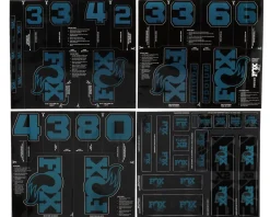 Fox Suspension Suspension|All Mountain Fork and Shock Decal Kit (Blue Teal Flux)