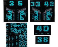 Fox Suspension Suspension|Custom Decal Kit (Turquoise) (All Models Except Step Casts)