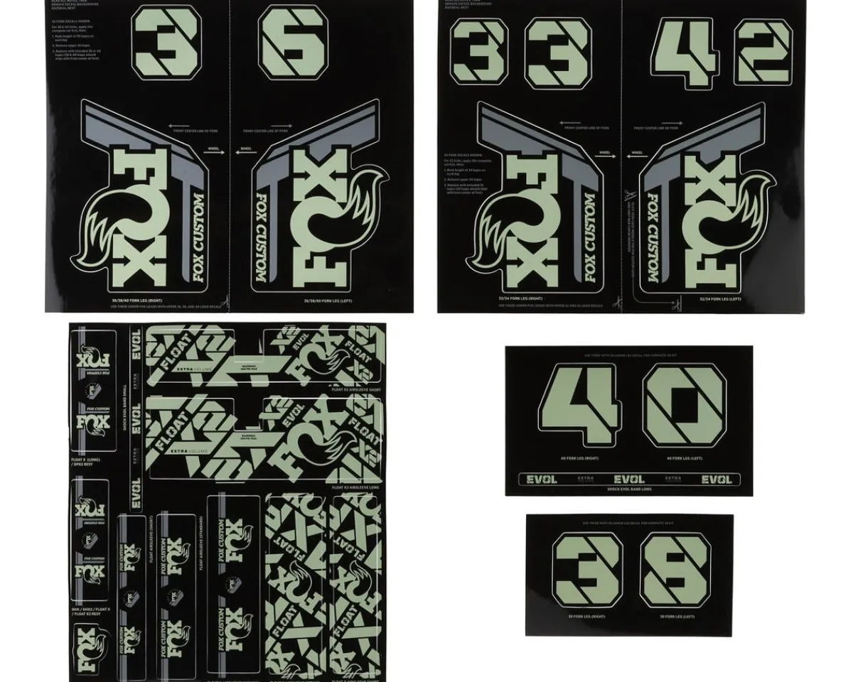 Fox Suspension Suspension|Custom Decal Kit (Pistachio) (All Models Except Step Casts)