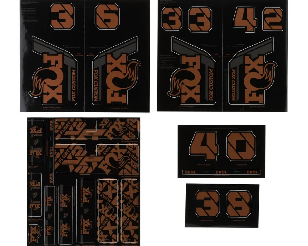 Fox Suspension Suspension|Custom Decal Kit (Root Beer) (All Models Except Step Casts)