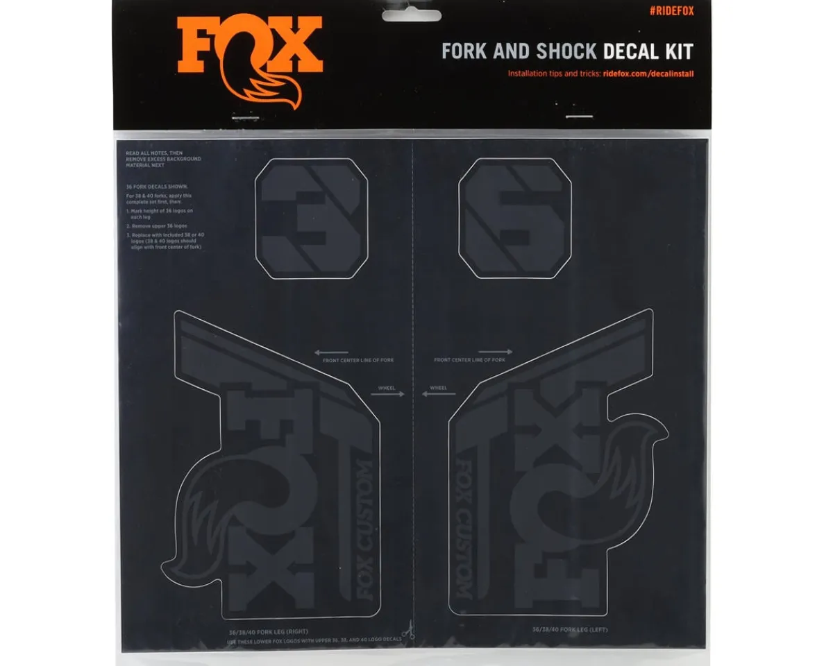Fox Suspension Suspension|Custom Decal Kit (Stealth Black)