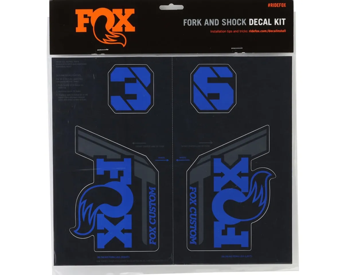 Fox Suspension Suspension|Custom Decal Kit (Blue) (All Models Except Step Casts)