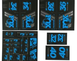 Fox Suspension Frame Protection & Decals|Heritage Decal Kit (Blue)