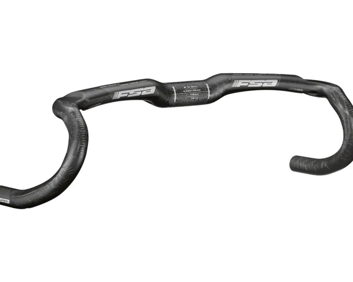 Full Speed Ahead Handlebars|K-Wing AGX Drop Handlebar (Black) (Carbon) (40cm)
