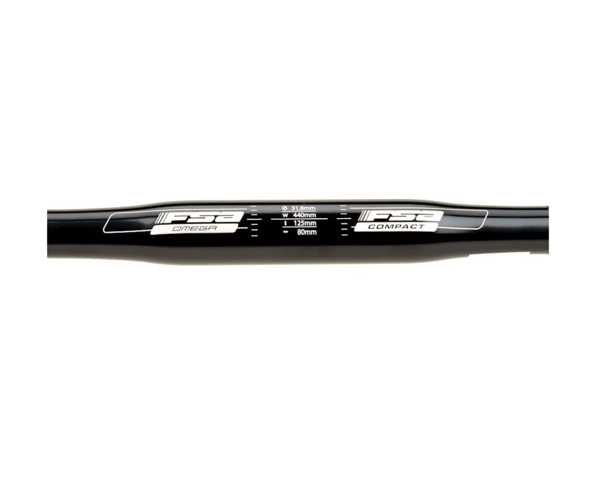 Full Speed Ahead Handlebars|Omega Compact Alloy Handlebar (Black) (31.8mm) (40cm)