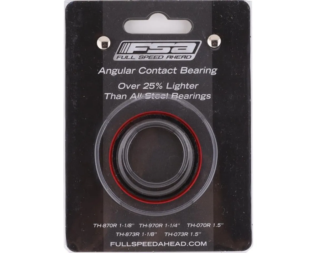 Full Speed Ahead Bearings|Headsets & Spacers|Super Light Angular Cartridge Bearing (Red) (Orbit CE/No.8) (45 x 45) (1-1/8")