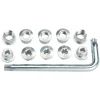 Full Speed Ahead Chainrings & Accessories|Torx T-30 Alloy Double Chainring Nut/Bolt Set w/ Tool (Silver)