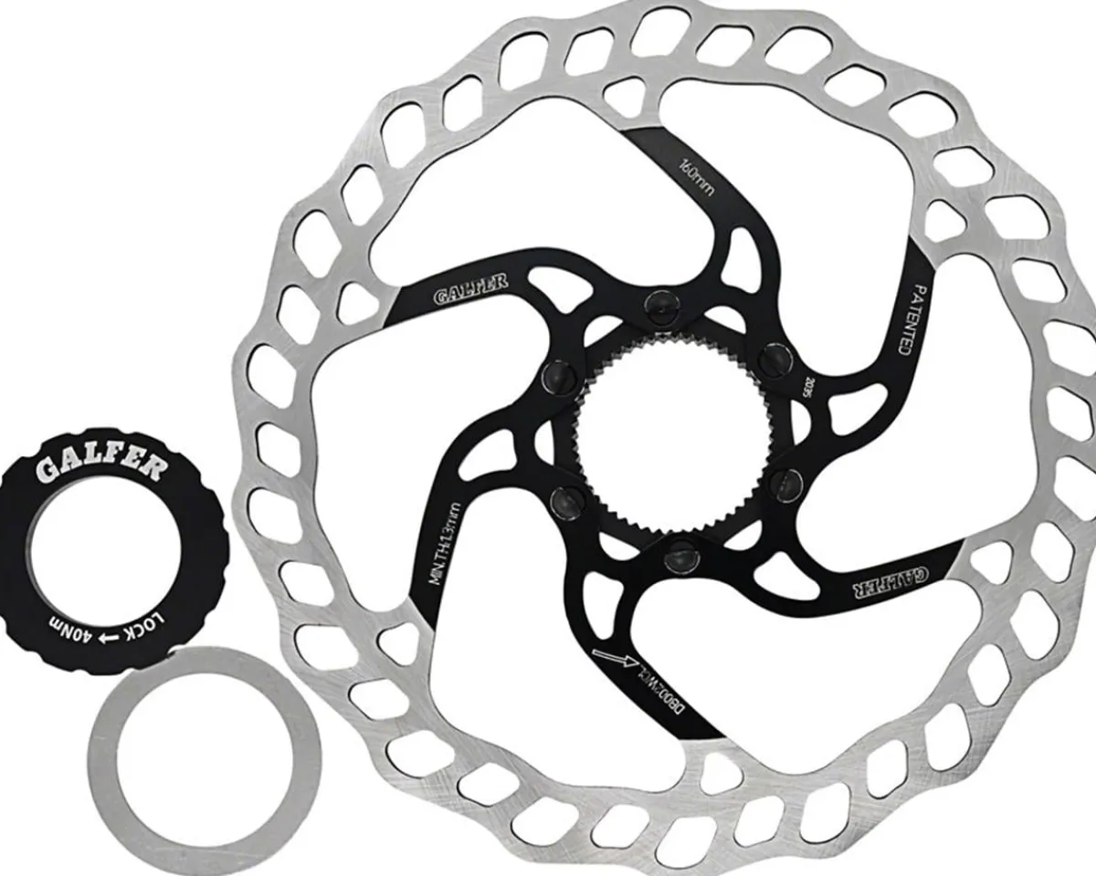 Galfer Brakes|Wave Mountain Bike Disc Brake Rotor (Black) (Centerlock) (160mm)