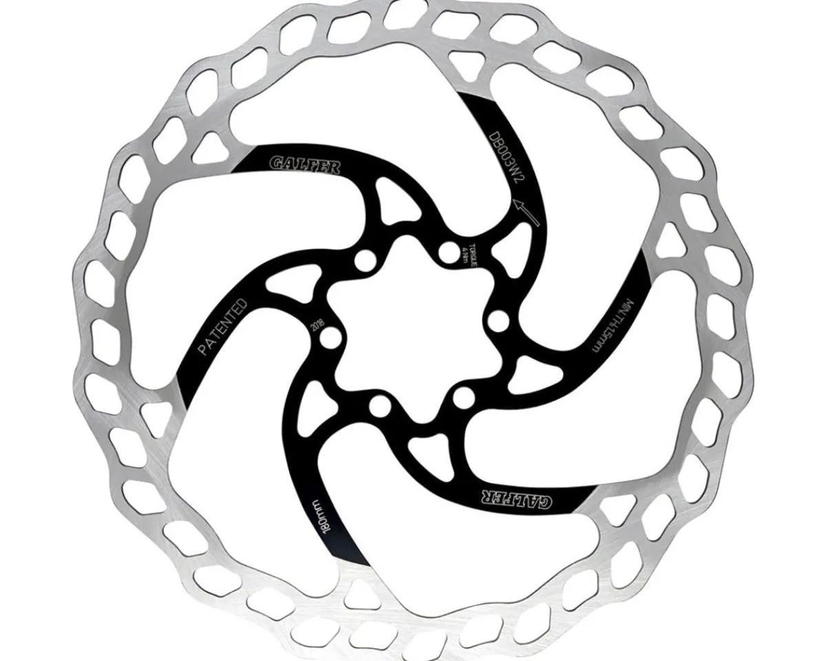 Galfer Brakes|Wave MTB/E-Bike Disc Brake Rotor (Silver) (6-Bolt) (180mm)