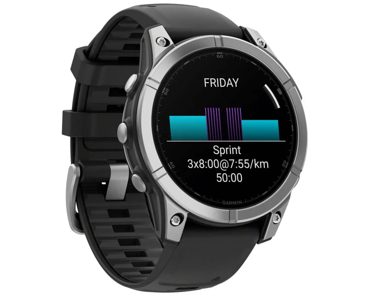 Garmin Watches|fenix E GPS Smartwatch (Slate Grey Steel/Black) (47mm Case) (AMOLED Display)