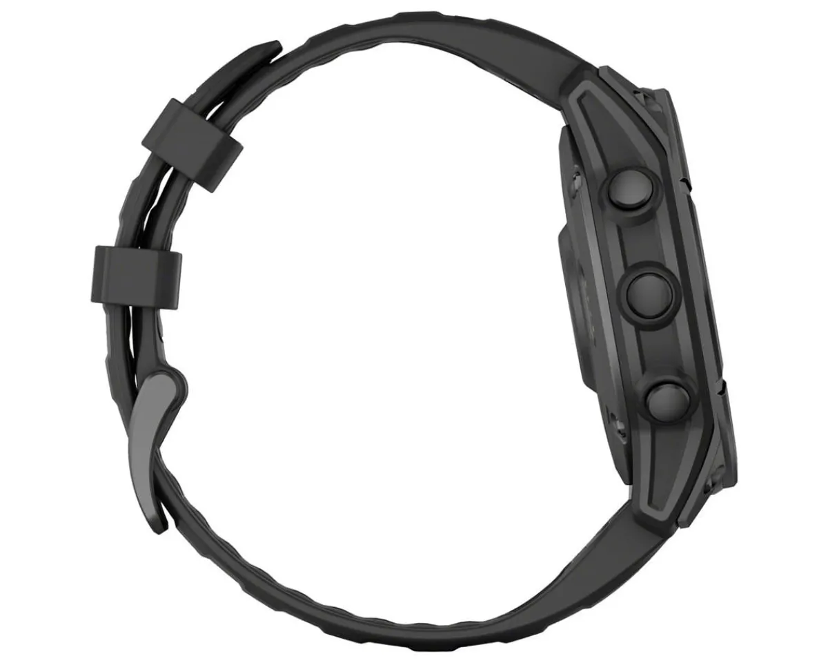 Garmin Watches|fenix E GPS Smartwatch (Slate Grey Steel/Black) (47mm Case) (AMOLED Display)