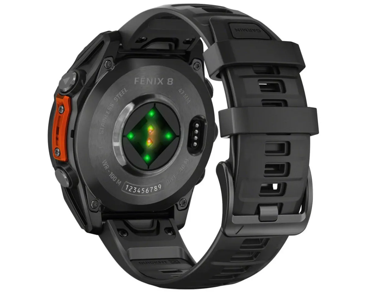 Garmin Watches|fenix 8 Sapphire GPS Smartwatch (Carbon Grey/Black) (47mm Case)