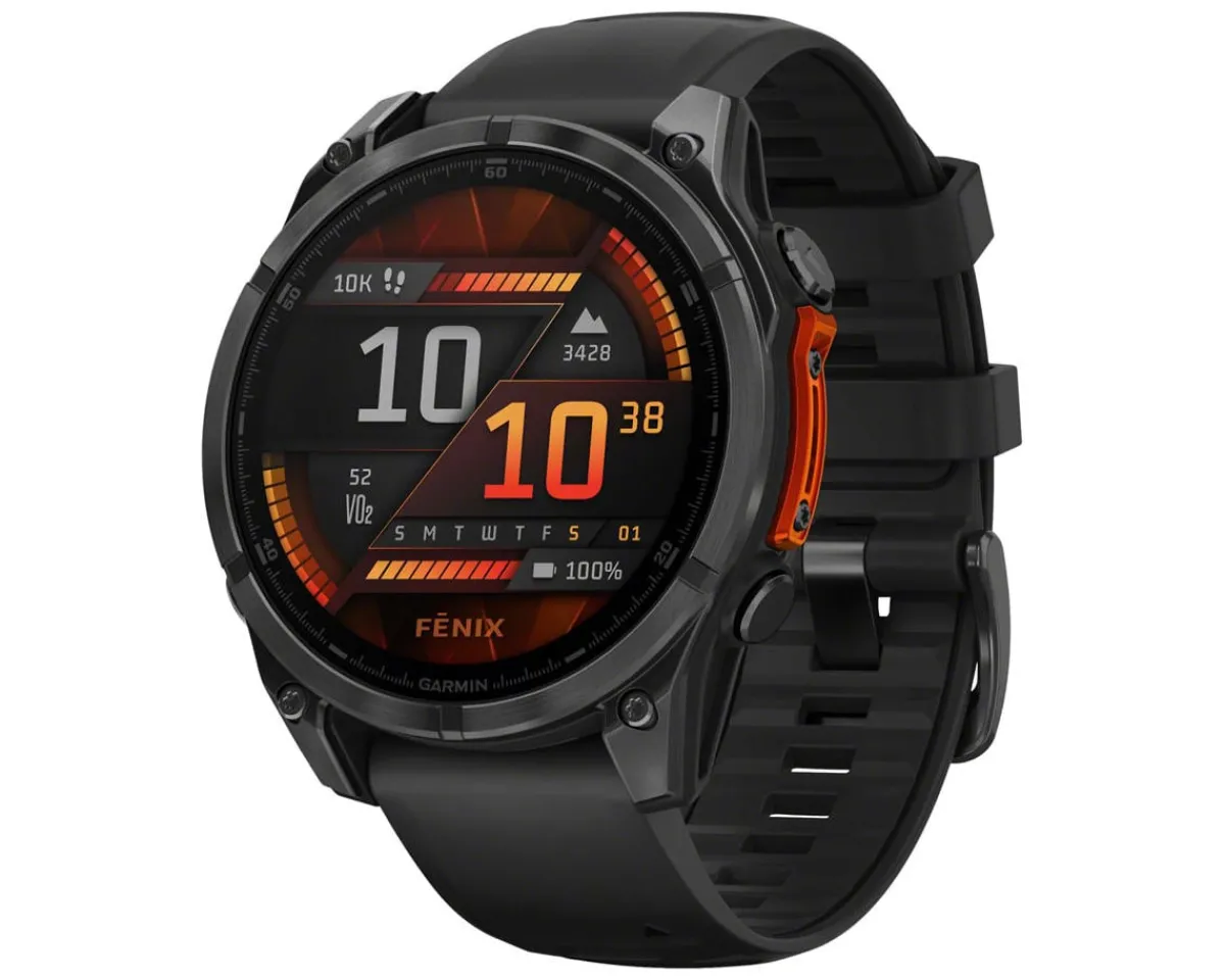 Garmin Watches|fenix 8 Sapphire GPS Smartwatch (Carbon Grey/Black) (47mm Case)