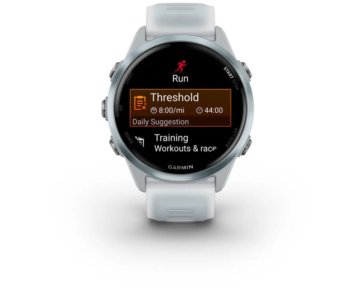 Garmin Watches|Forerunner 570 Smartwatch (Whitestone/Cloud Blue ) (42mm)