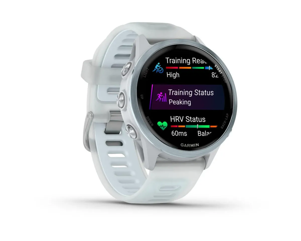 Garmin Watches|Forerunner 570 Smartwatch (Whitestone/Cloud Blue ) (42mm)