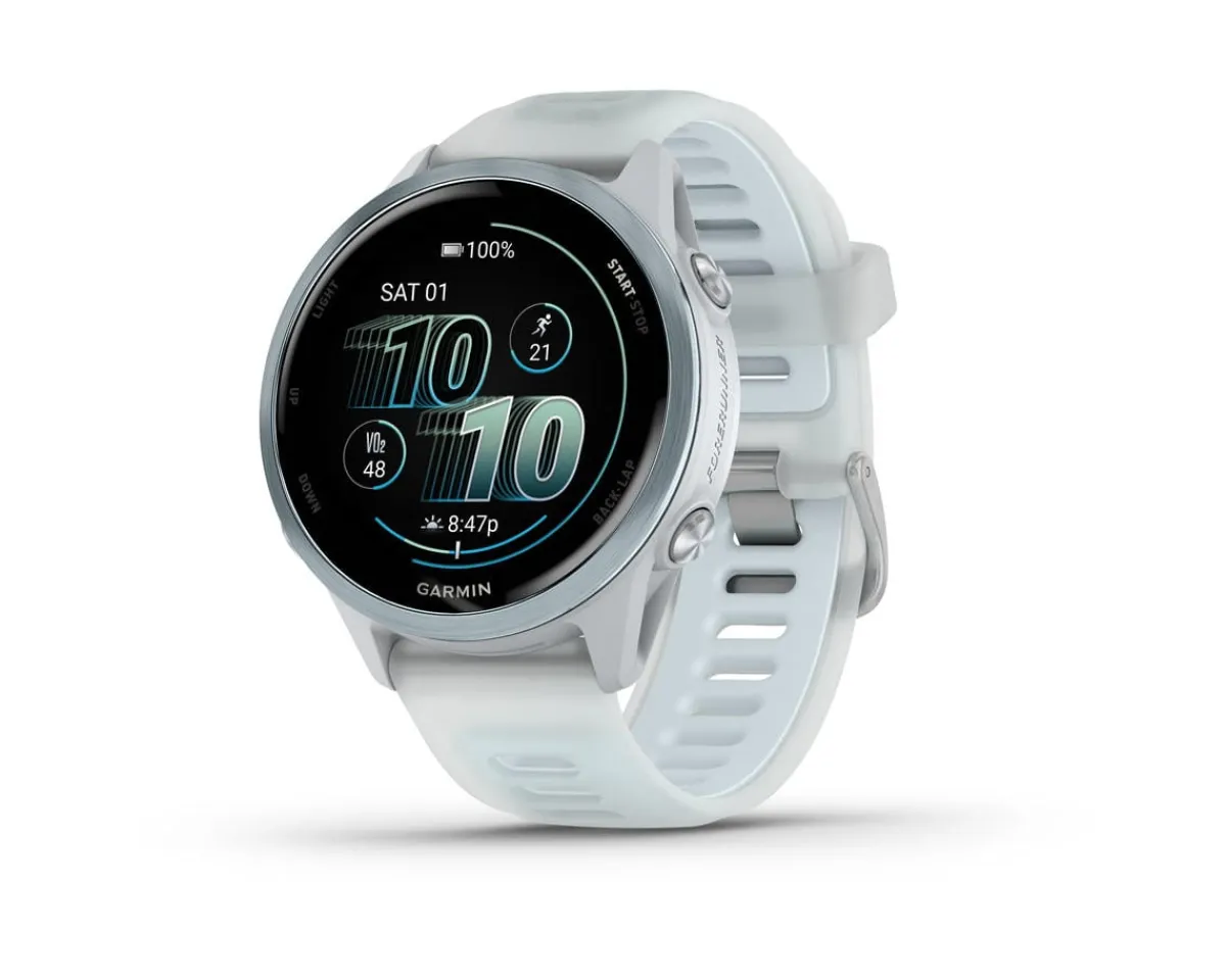 Garmin Watches|Forerunner 570 Smartwatch (Whitestone/Cloud Blue ) (42mm)