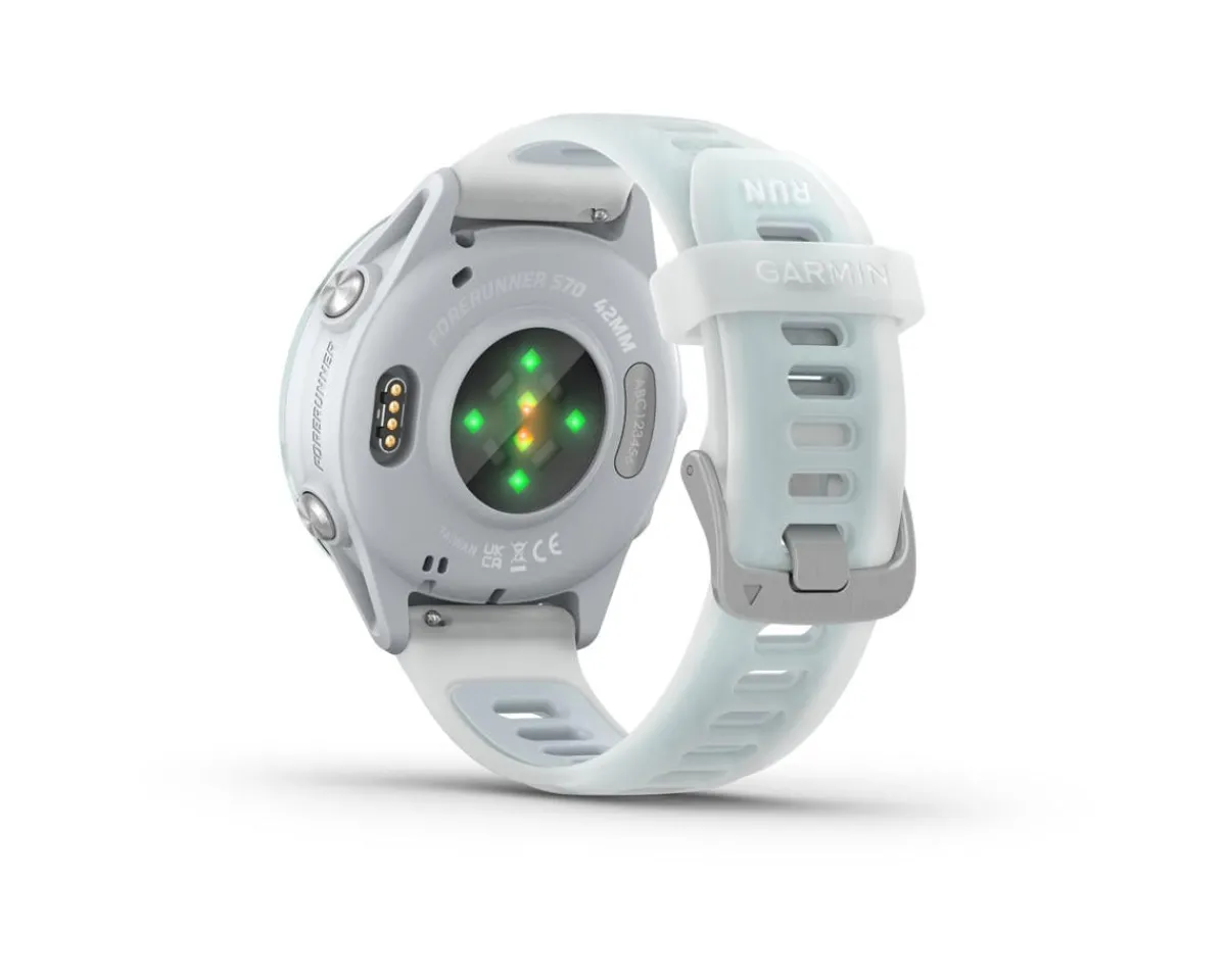 Garmin Watches|Forerunner 570 Smartwatch (Whitestone/Cloud Blue ) (42mm)