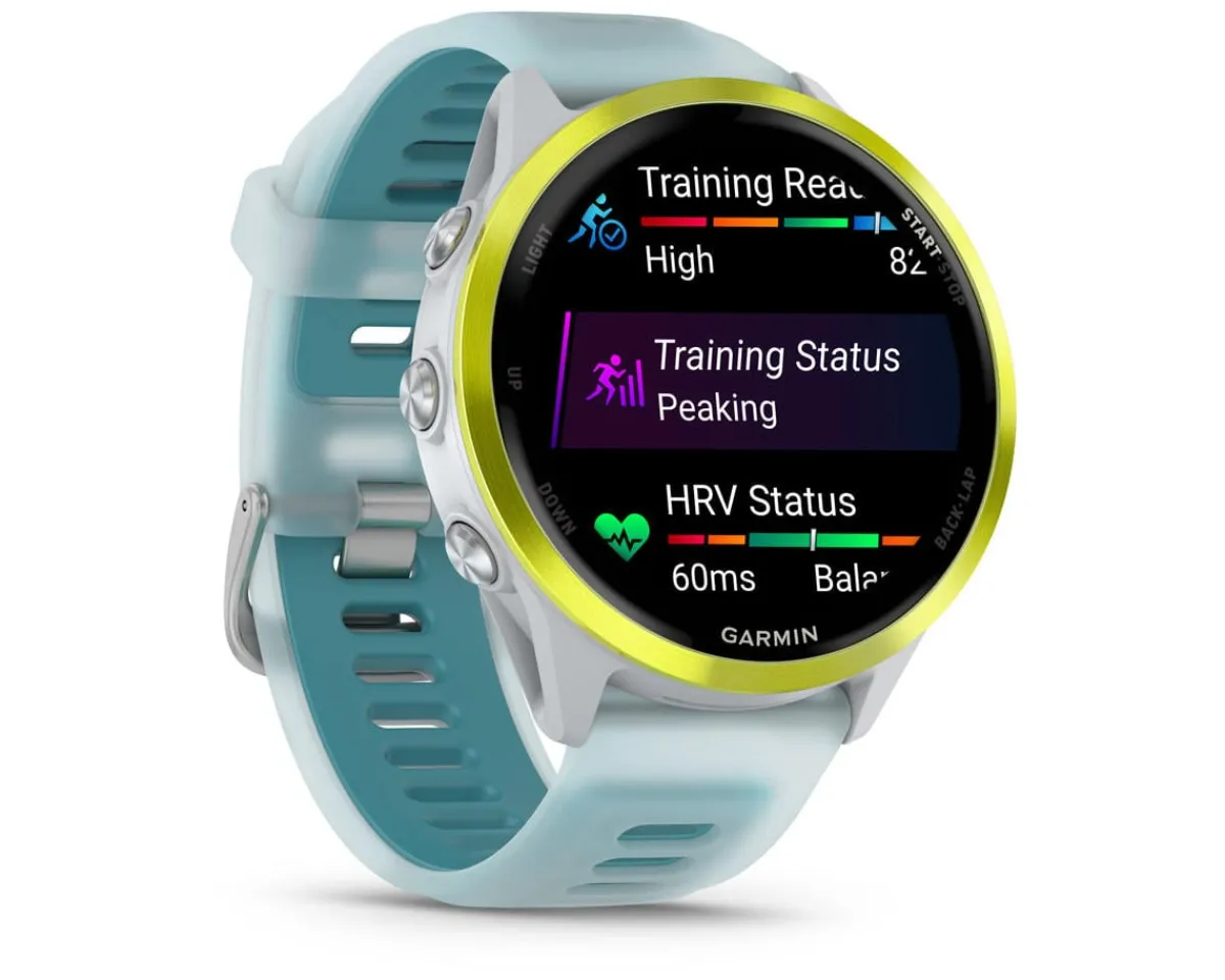 Garmin Watches|Forerunner 570 Smartwatch (Whitestone/Amp Yellow) (47mm)