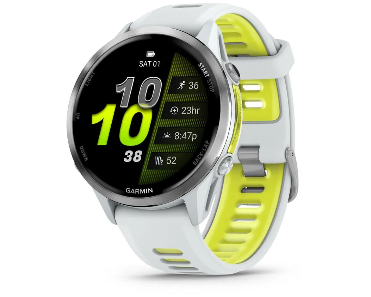Garmin Watches|Forerunner 970 Smartwatch (Whitestone/Amp Yellow)