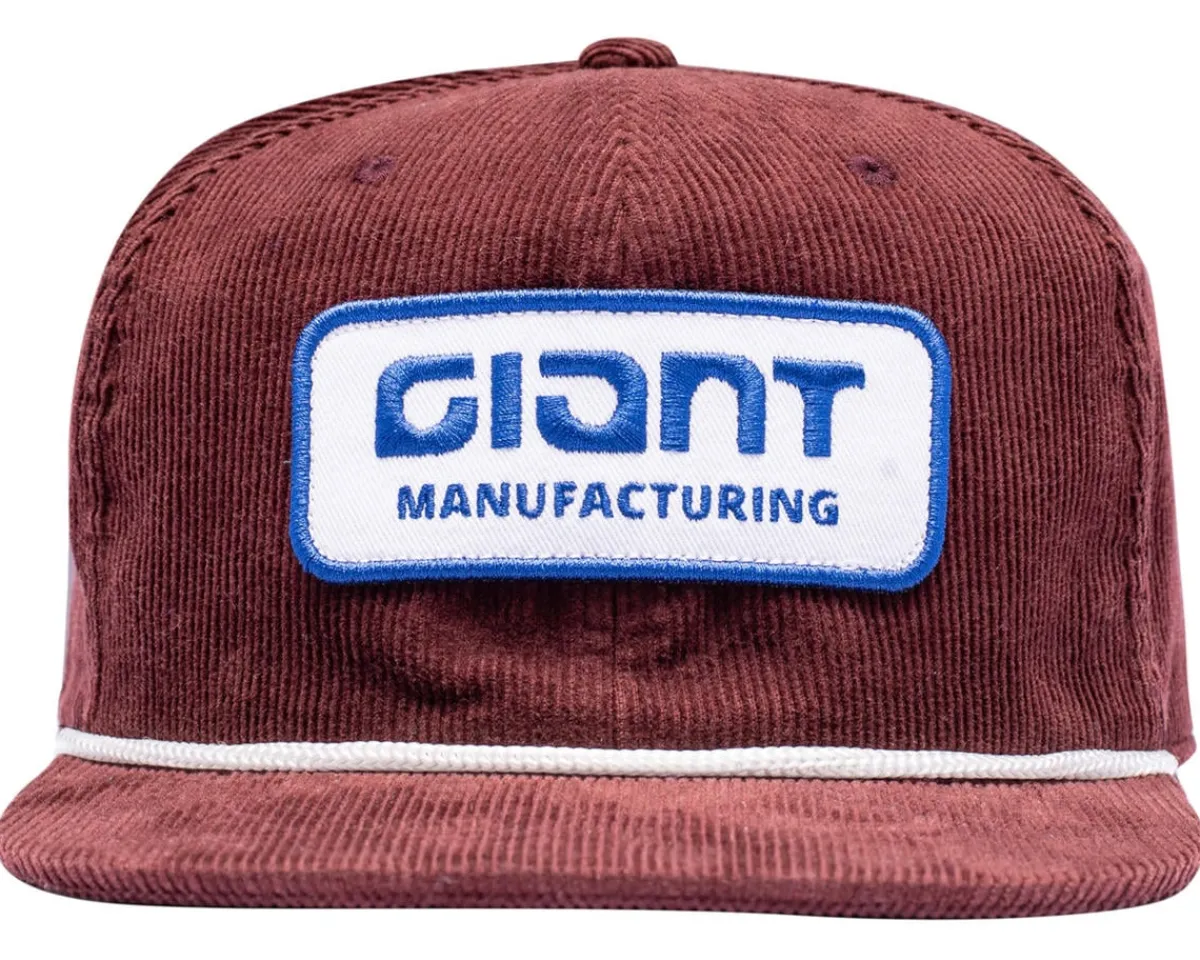 Giant Casual Clothing|Summer Essentials|Manufacturing Corduroy Snapback Hat (Red Wine) (Universal Adult)