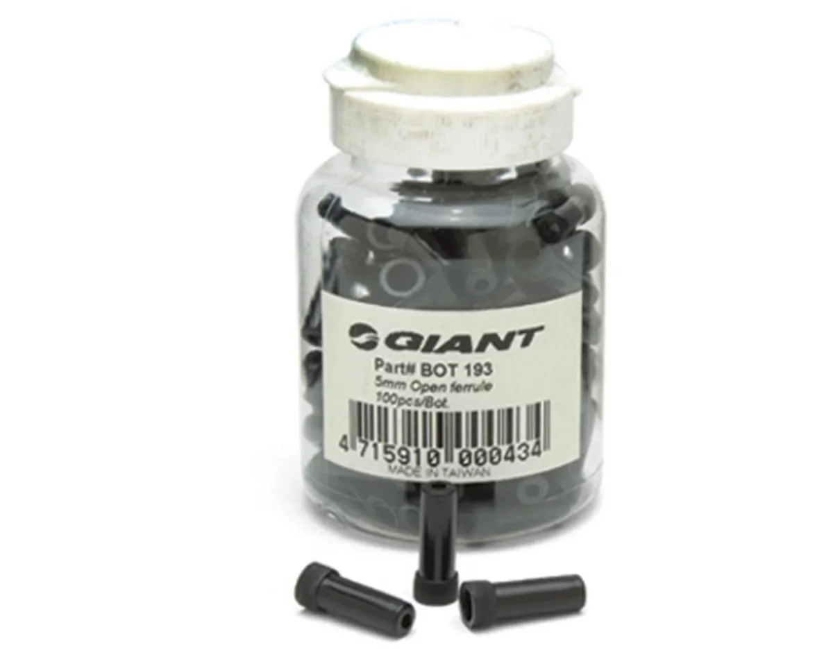 Giant Cables & Housing|5mm Plastic Brake Housing Ferrules (Black) (100)