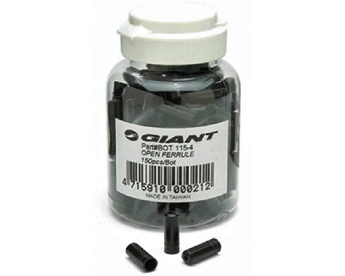Giant Cables & Housing|4mm Plastic Housing Ferrules (Black) (100)