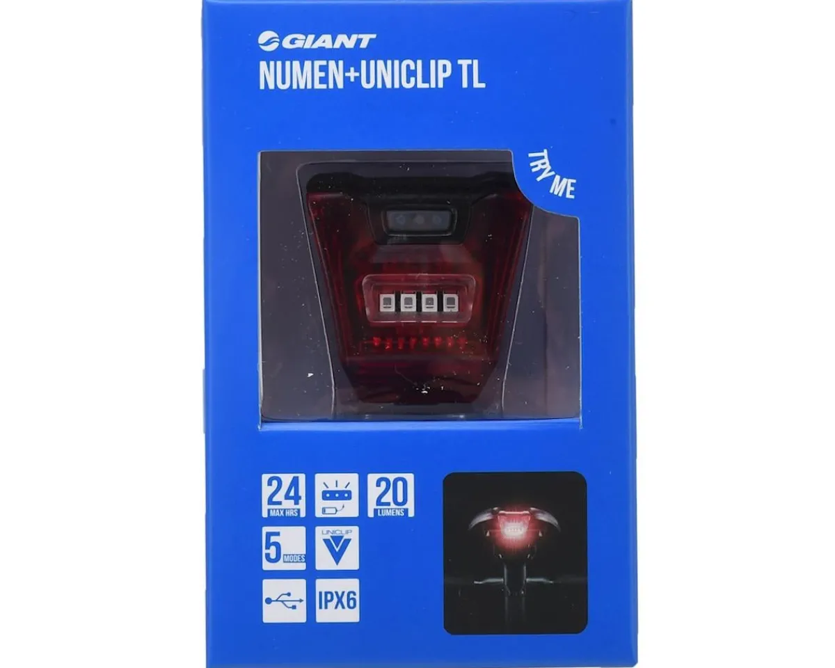 Giant Bike Lights|Numen+ UniClip Tail Light (Black) (20 Lumens)