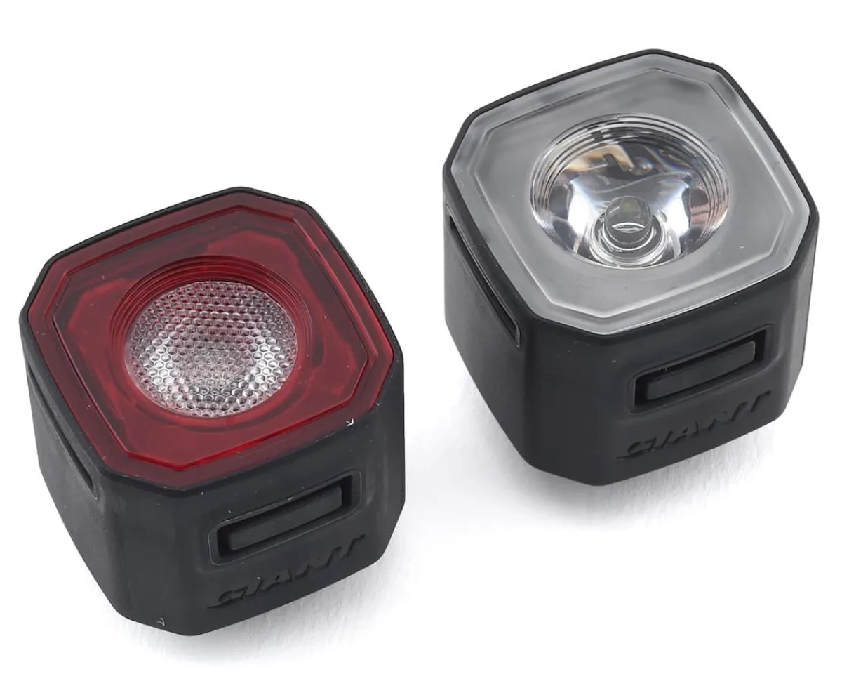 Giant Bike Lights|Recon HL100/TL100 Headlight & Tail Light Set (Black) (100/100 Lumens)