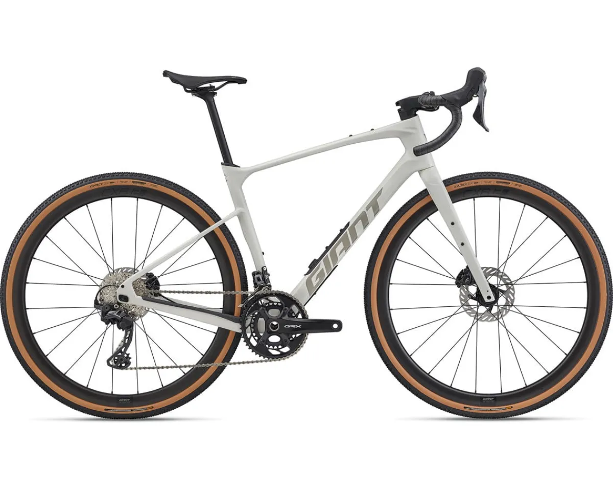 Giant Gravel Bikes|Giant Bikes|Revolt Advanced 0 Gravel Bike (Snow Drift) (M/L)