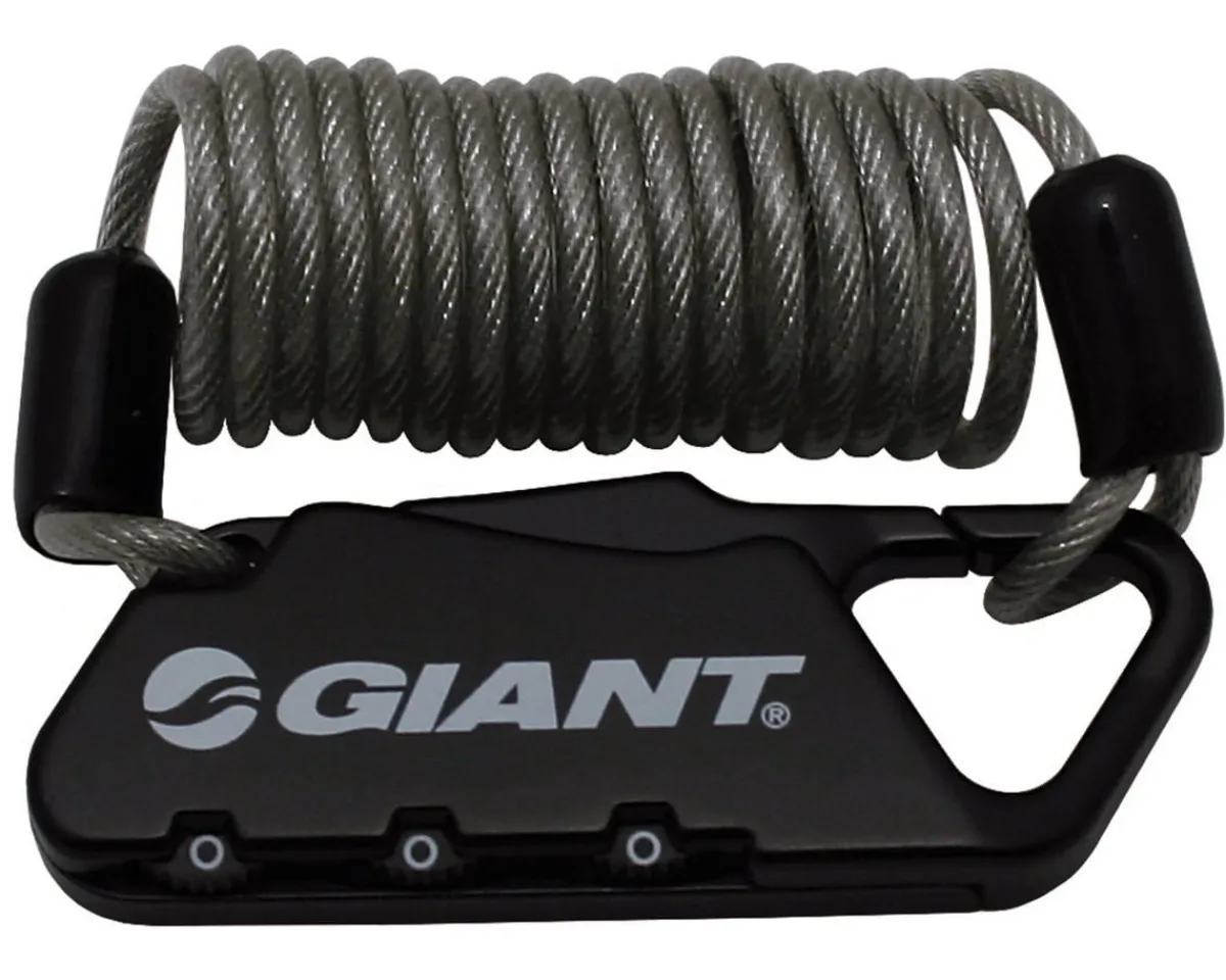 Giant Bike Locks|SureLock Flex Combo Air Cable Lock (Black) (2.2mm x 108cm)