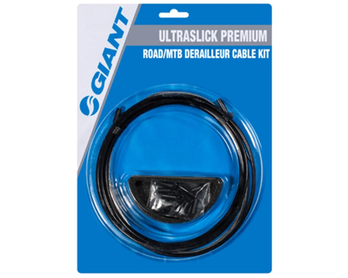 Giant Cables & Housing|UltraSlick Premium Derailleur Cable Kit (Black) (Mountain & Road) (1.1mm) (1500/2300mm) (w/Housing)