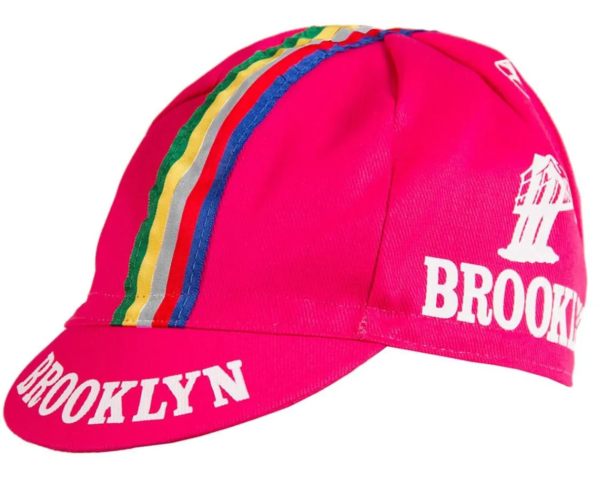 Giordana Clothing Accessories|Brooklyn Cycling Cap w/ Stripes (Pink) (One Size Fits Most)