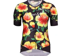Giordana Clothing Sale|Women'S|Women's FR-C Low Collar Short Sleeve Jeresy (Hibiscus Aquarelo) (XS)