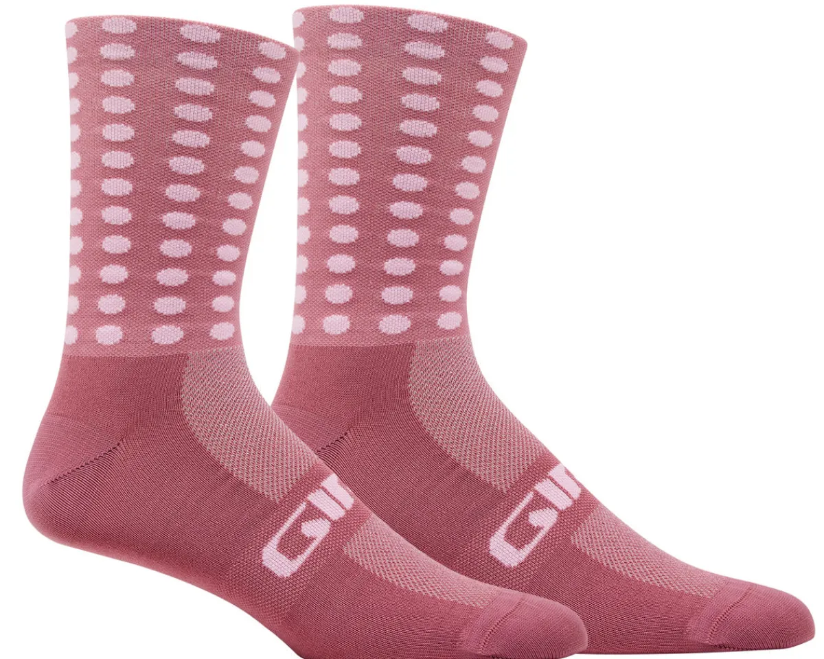 Giro Clothing Accessories|Shoes, Socks, & Footwear|Comp Racer High Rise Socks (Dusty Rose Linocut) (M)