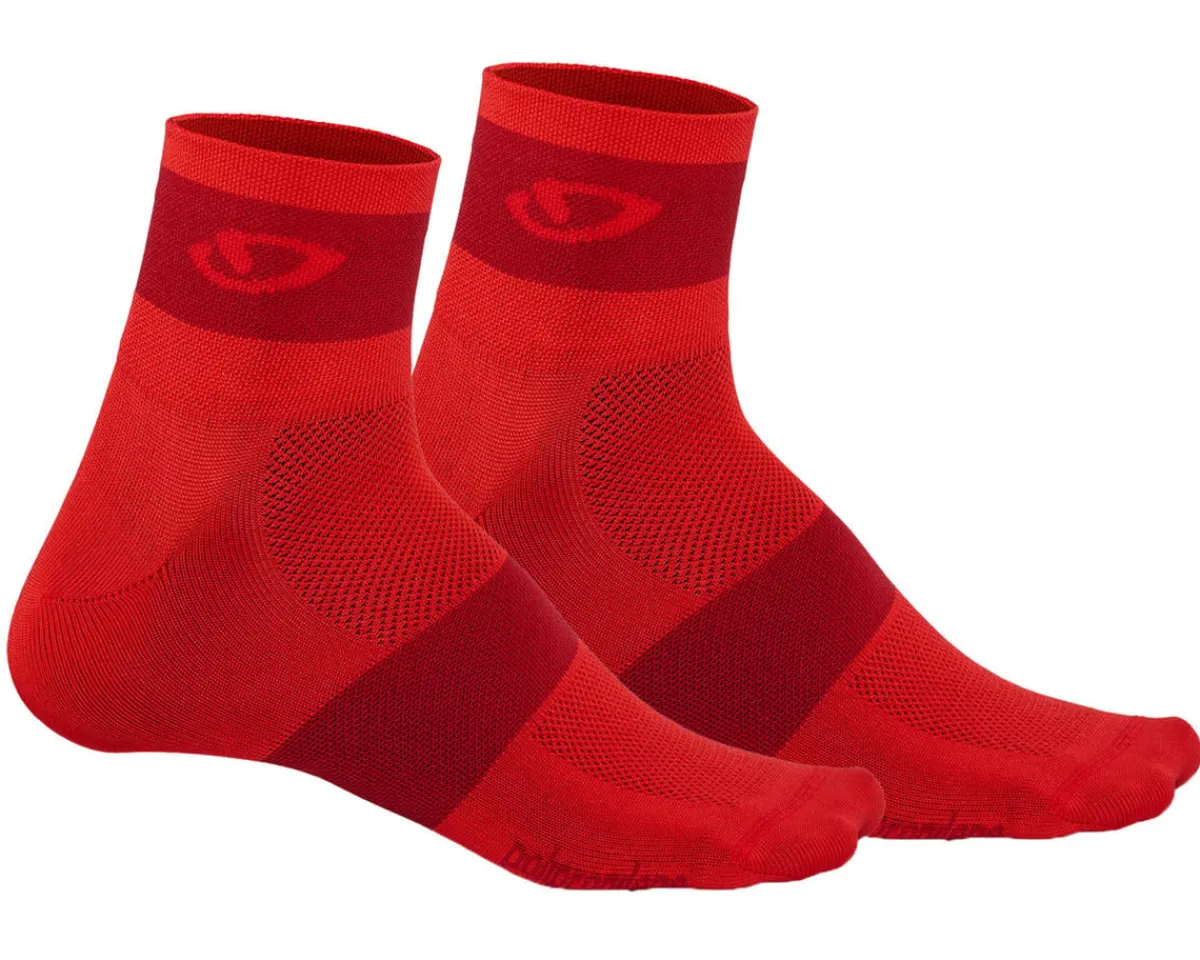 Giro Clothing Accessories|Shoes, Socks, & Footwear|Comp Racer Socks (Bright Red/Dark Red) (S)