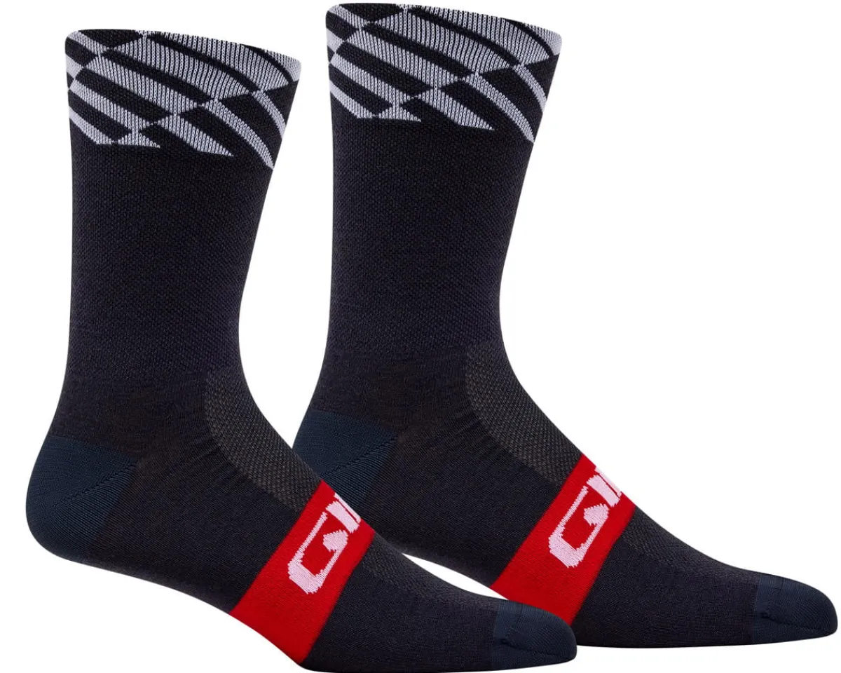 Giro Clothing Accessories|Holiday Shopping|Seasonal Merino Wool Socks (Red/White/Charcoal) (S)