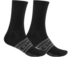 Giro Clothing Accessories|Shoes, Socks, & Footwear|Seasonal Merino Wool Socks (Black/Charcoal Clean) (M)