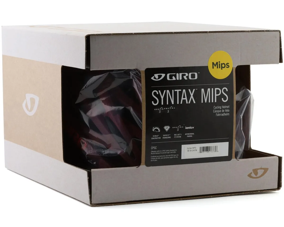 Giro Helmets|Syntax MIPS Helmet (Matte Dark Cherry/Towers) (M)
