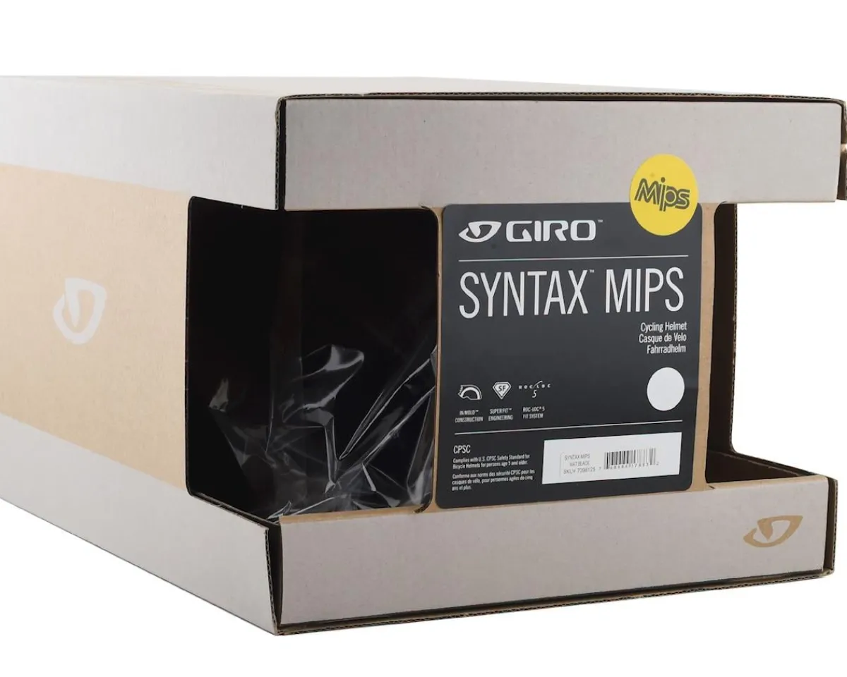 Giro Helmets|Helmets|Syntax MIPS Road Helmet (Matte Black) (S)