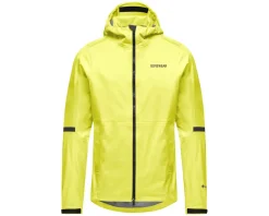 Gore Wear Jackets & Vests|High Vis & Reflective|Lupra Gore-Tex 2.0 Hooded Jacket (Black/Neon Yellow) (Men's) (L)